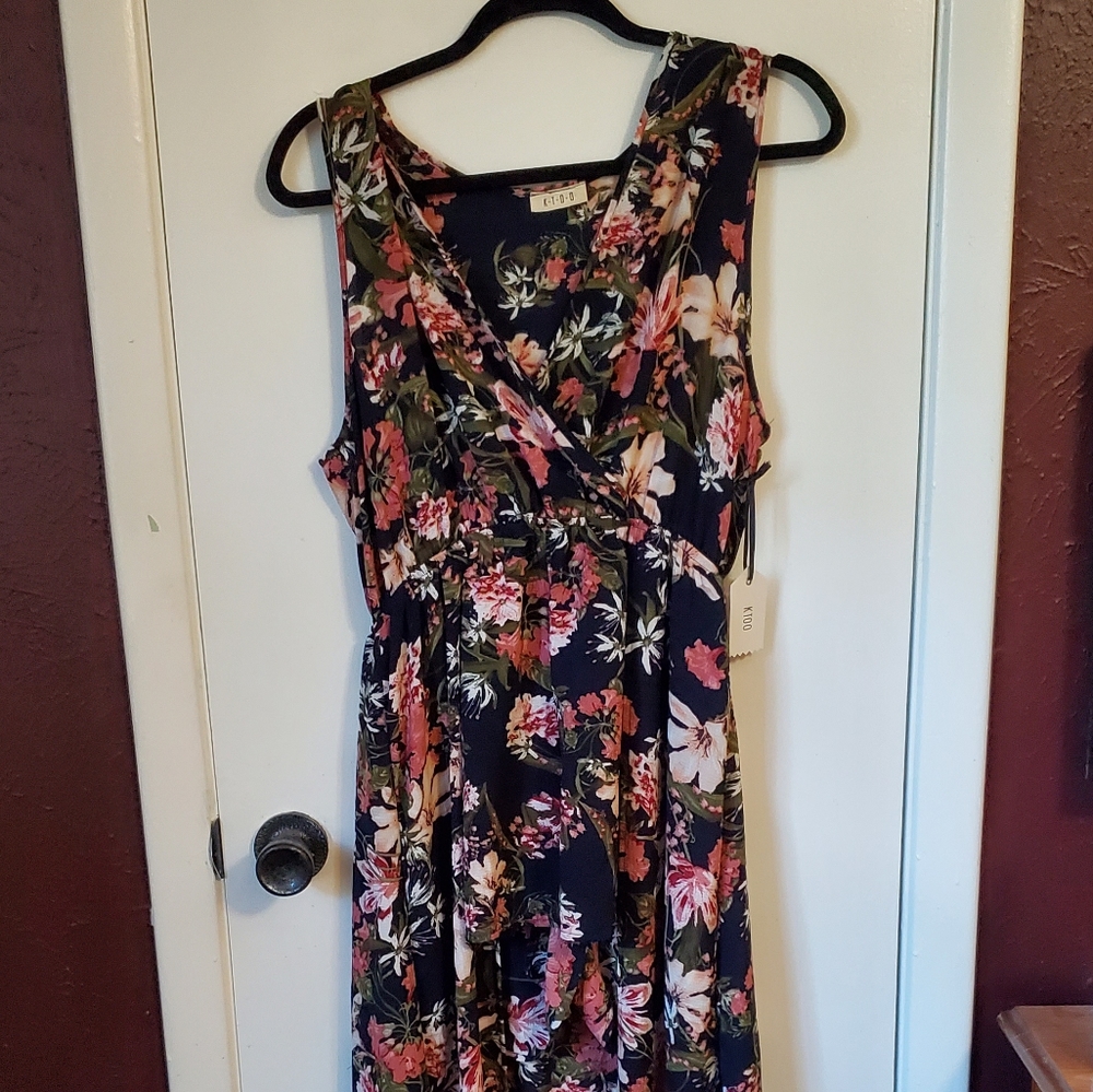 High-low maxi romper